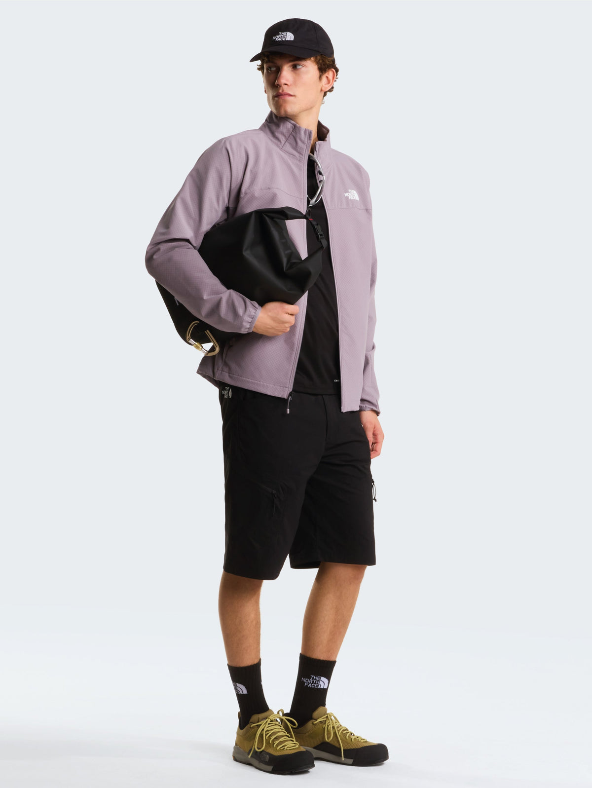 2026 New Arrival Shorts Cargo in Nylon Stretch Nero wholesalehk.shop