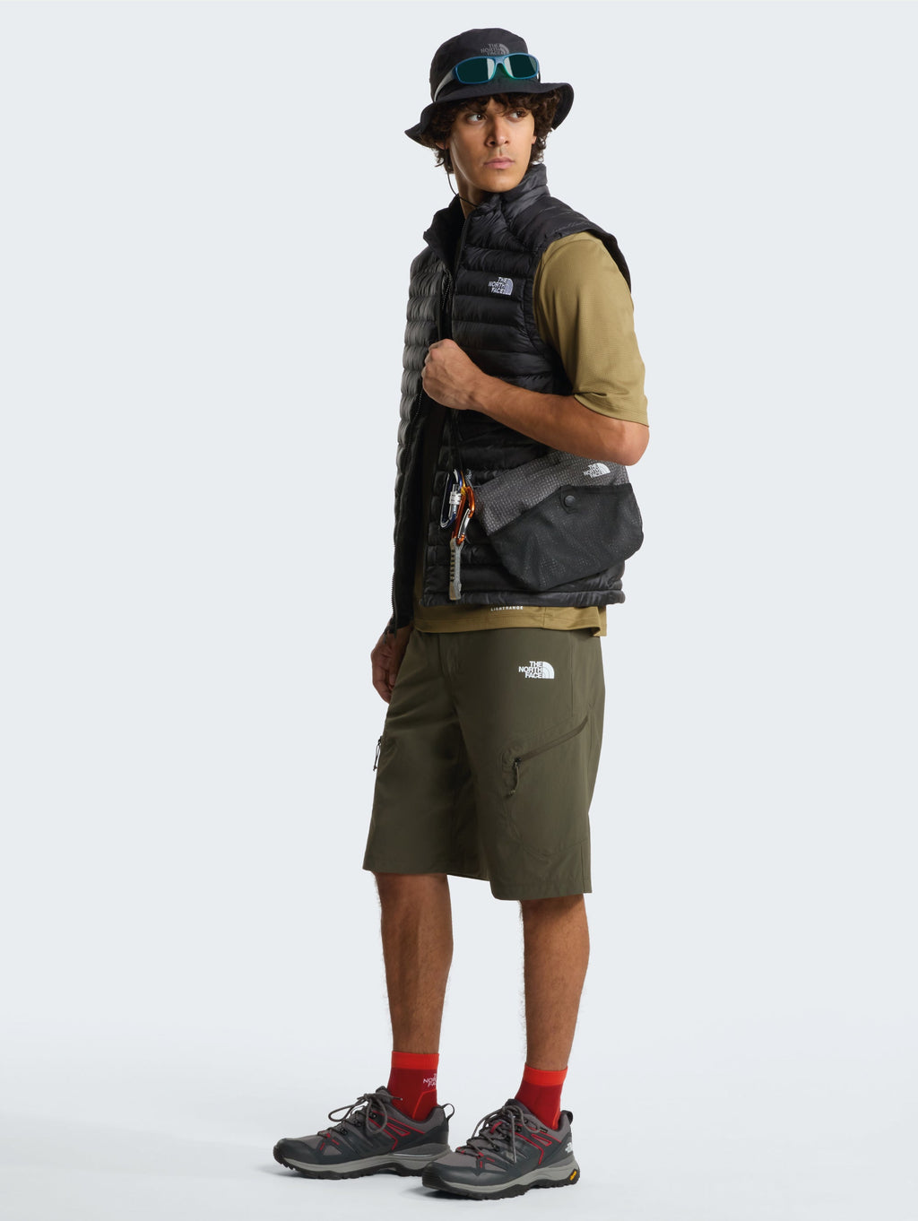2026 New Arrival Shorts Cargo in Nylon Stretch Verde wholesalehk.shop