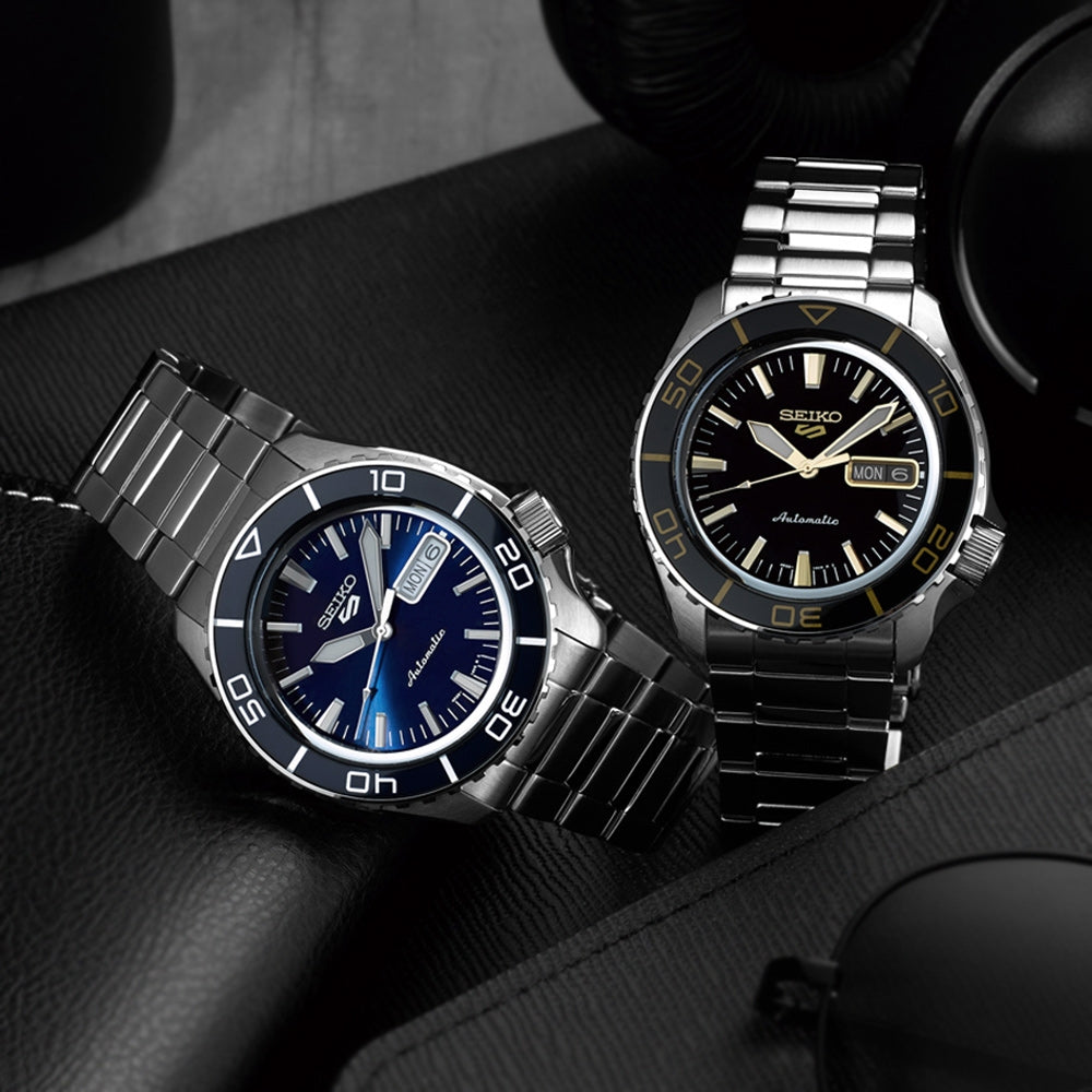 Seiko 5 Sports Automatic Blue Dial Silver Steel Strap Watch for Men - SRPK97K1 wholesalehk.shop