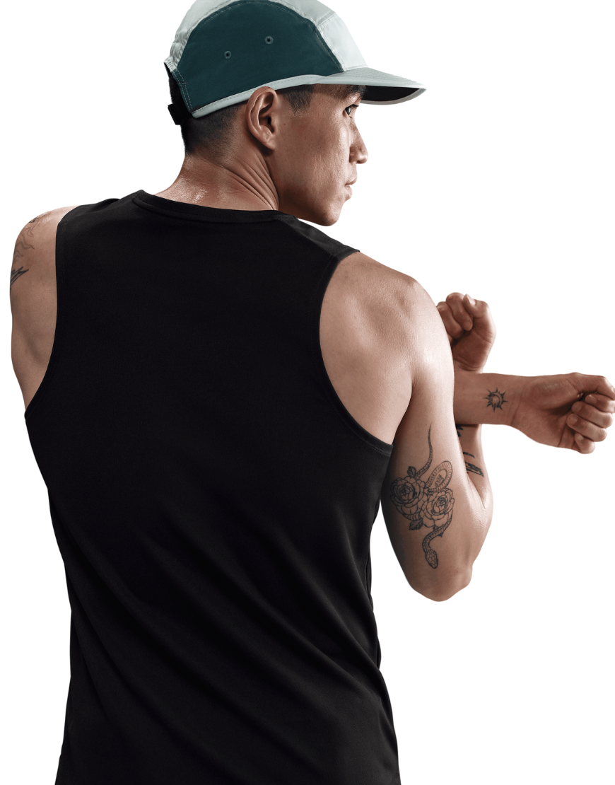 2026 New Arrival Men's Dri-FIT Miler Run Energy Tank Top :Black wholesalehk.shop