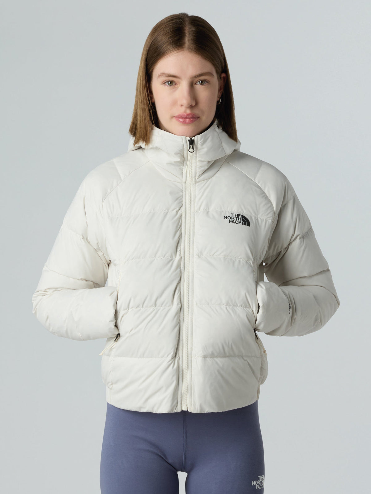 2026 New Arrival Giacca in Piumino con Cappuccio Hyalite Bianco wholesalehk.shop