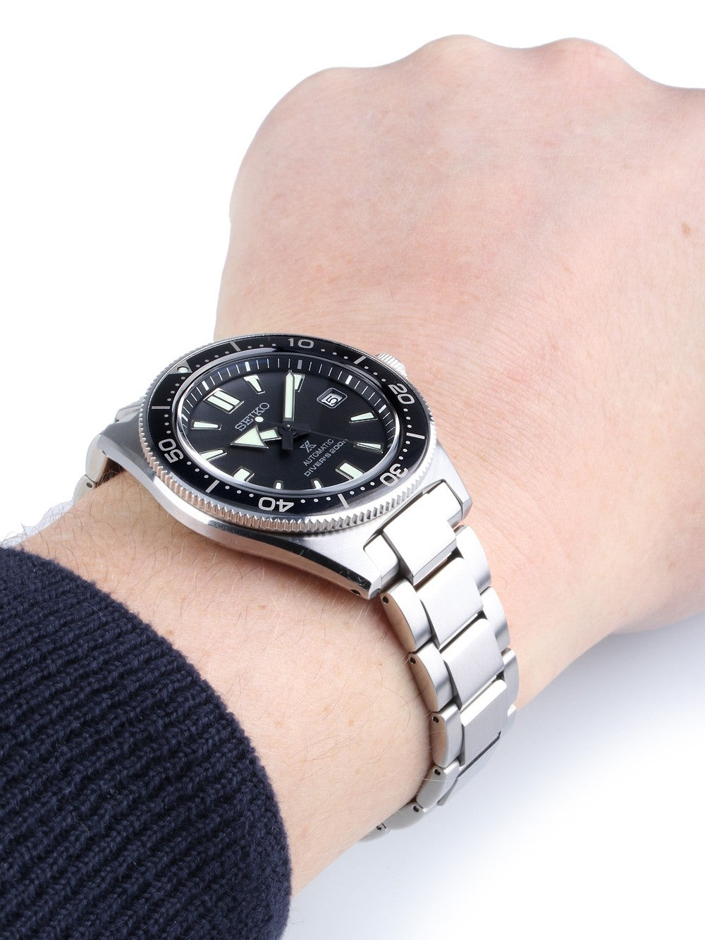 Seiko Prospex Automatic Diver Black Dial Silver Steel Strap Watch For Men - SPB051J1 wholesalehk.shop
