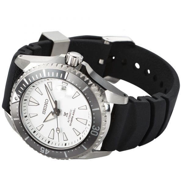 Seiko Shogun Prospex Titanium Divers Automatic White Dial Black Rubber Strap Watch For Men - SPB191J1 wholesalehk.shop