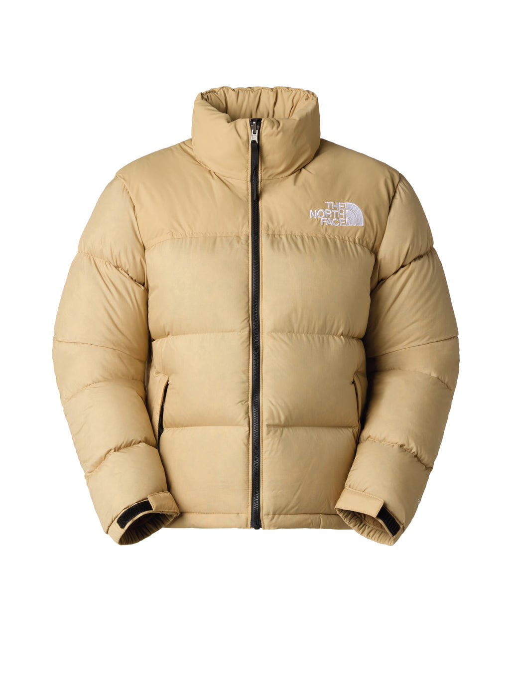 2026 New Arrival Giacca Retro Nuptse Squadrato da Donna Beige wholesalehk.shop