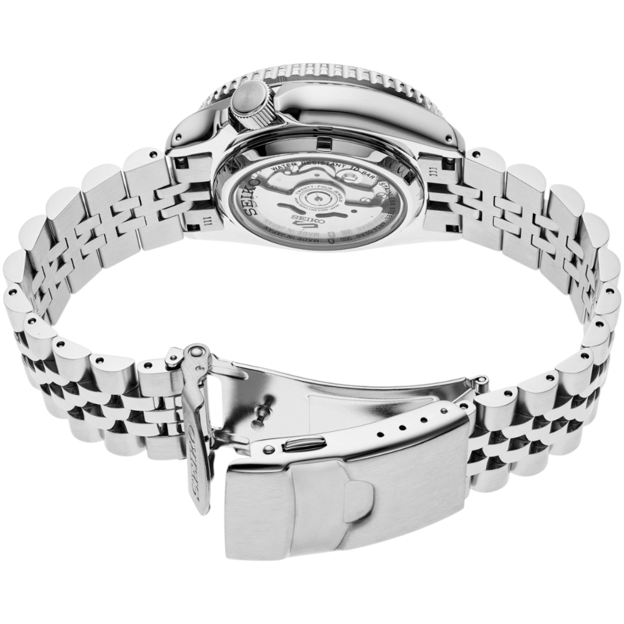 Seiko 5 Sport SKX GMT US Special Creation Automatic Yellow Dial Silver Steel Strap Watch for Men - SSK017K1 wholesalehk.shop