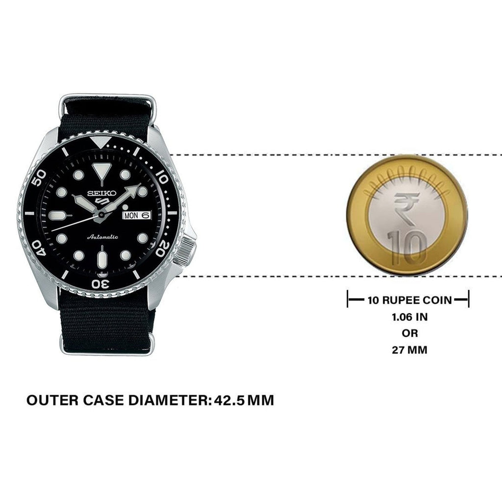 Seiko 5 Sports SKX Automatic Black Dial Black NATO Strap Watch For Men - SRPD55K3 wholesalehk.shop