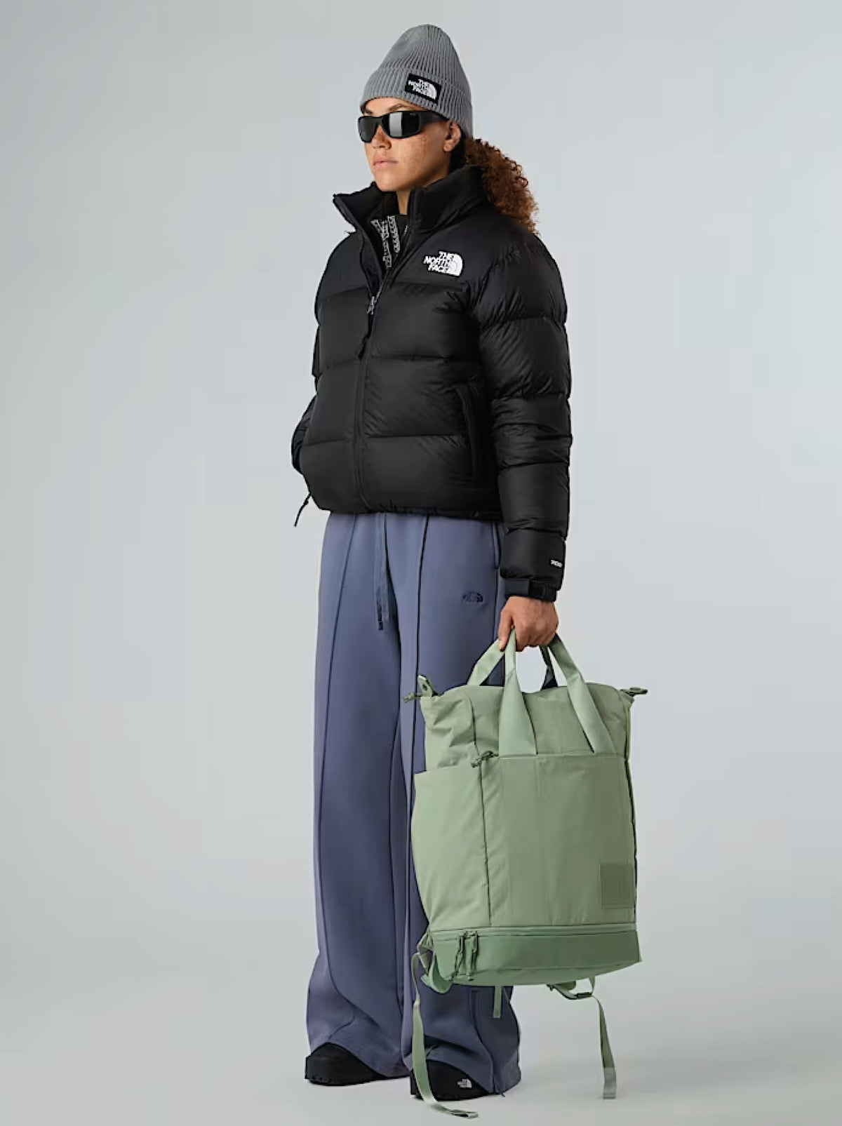 2026 New Arrival Giacca Retro Nuptse Squadrato da Donna Nero wholesalehk.shop