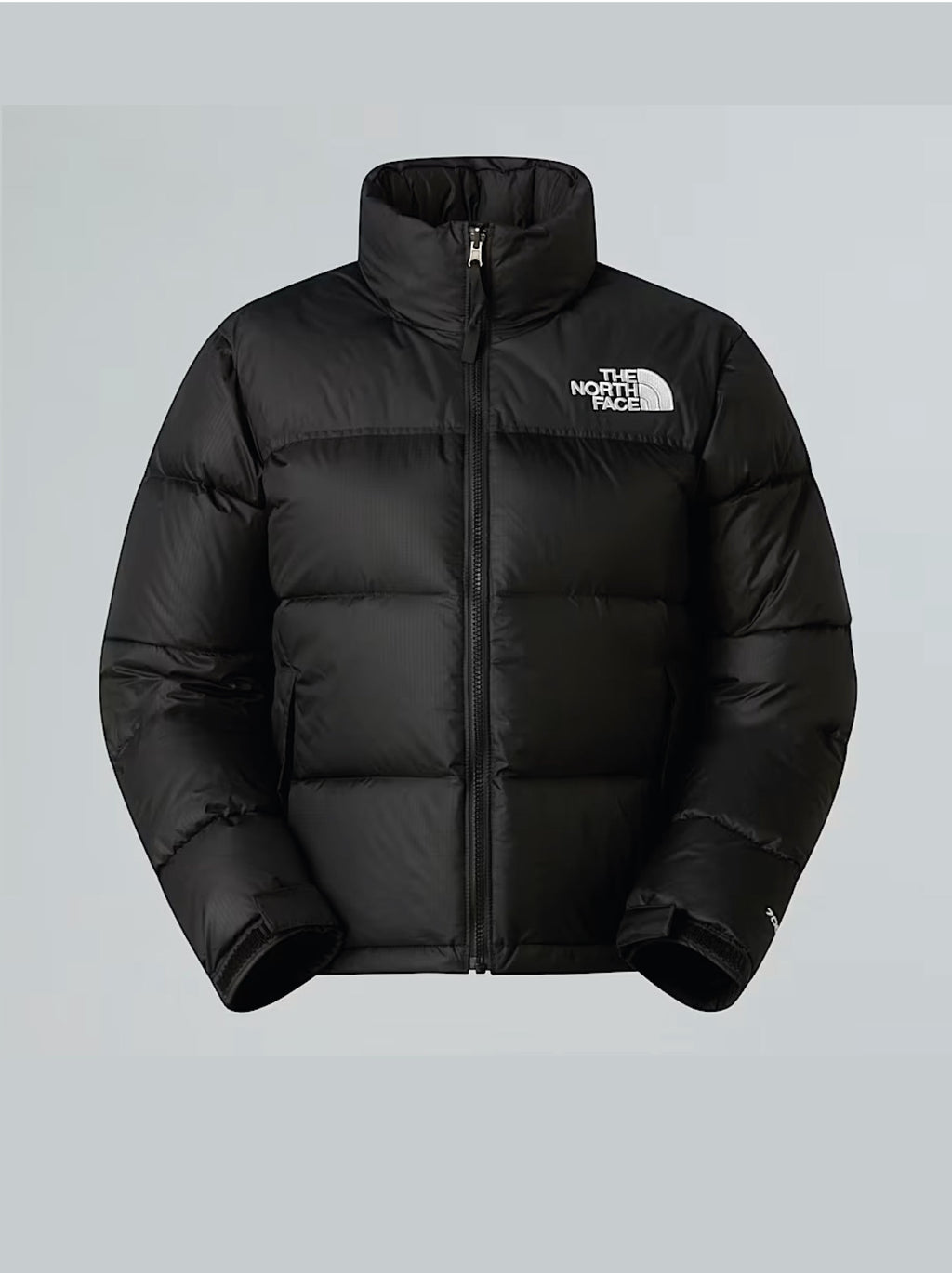 2026 New Arrival Giacca Retro Nuptse Squadrato da Donna Nero wholesalehk.shop