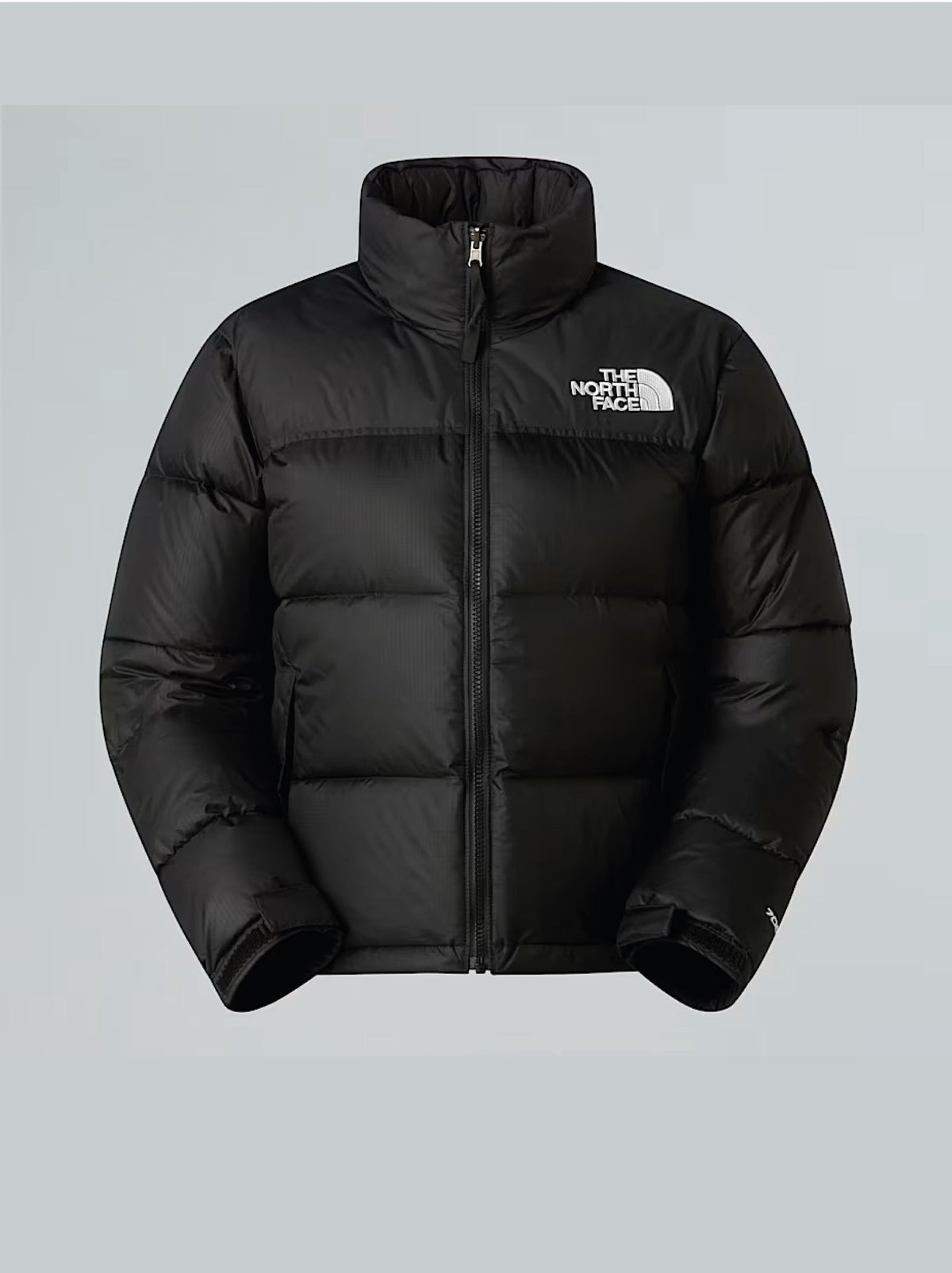 2026 New Arrival Giacca Retro Nuptse Squadrato da Donna Nero wholesalehk.shop