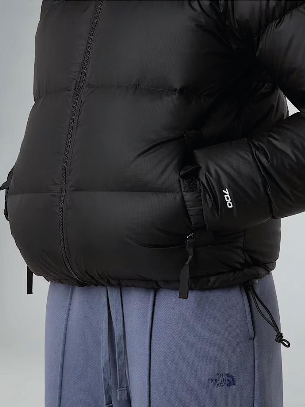 2026 New Arrival Giacca Retro Nuptse Squadrato da Donna Nero wholesalehk.shop