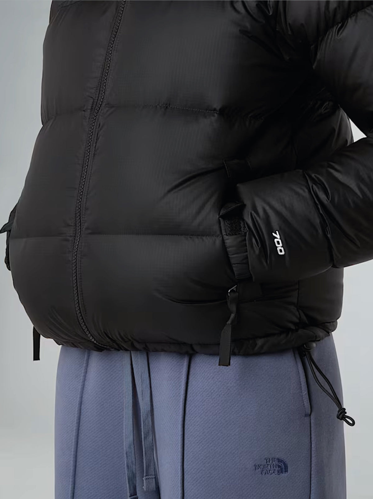 2026 New Arrival Giacca Retro Nuptse Squadrato da Donna Nero wholesalehk.shop
