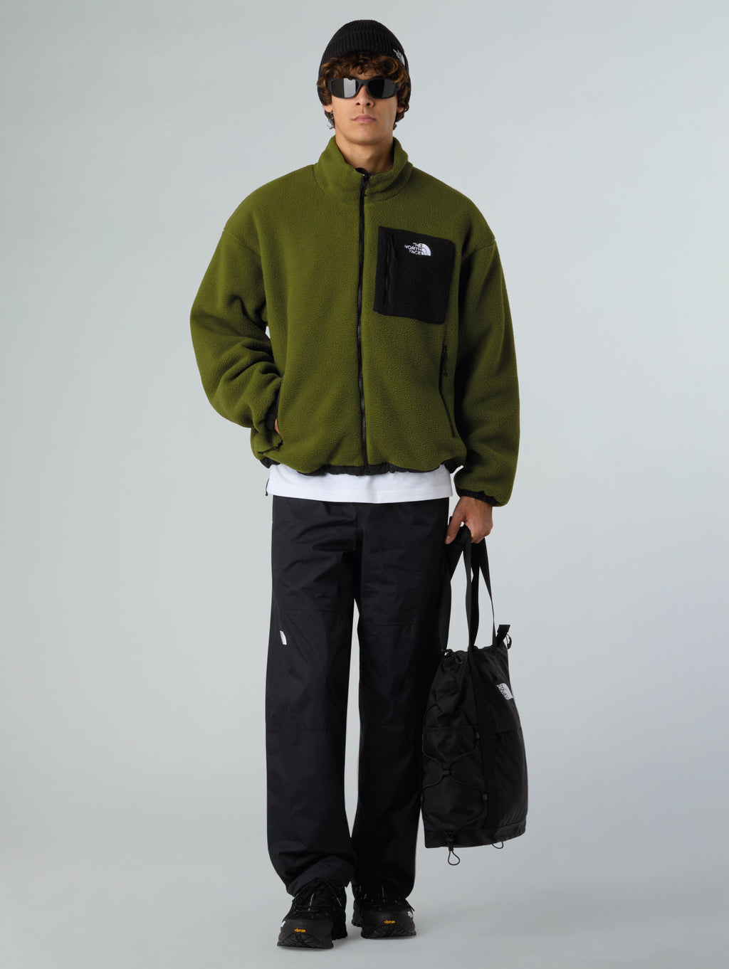 2026 New Arrival Giacca da Uomo in Pile Reversibile Yumiori Verde/Nero wholesalehk.shop