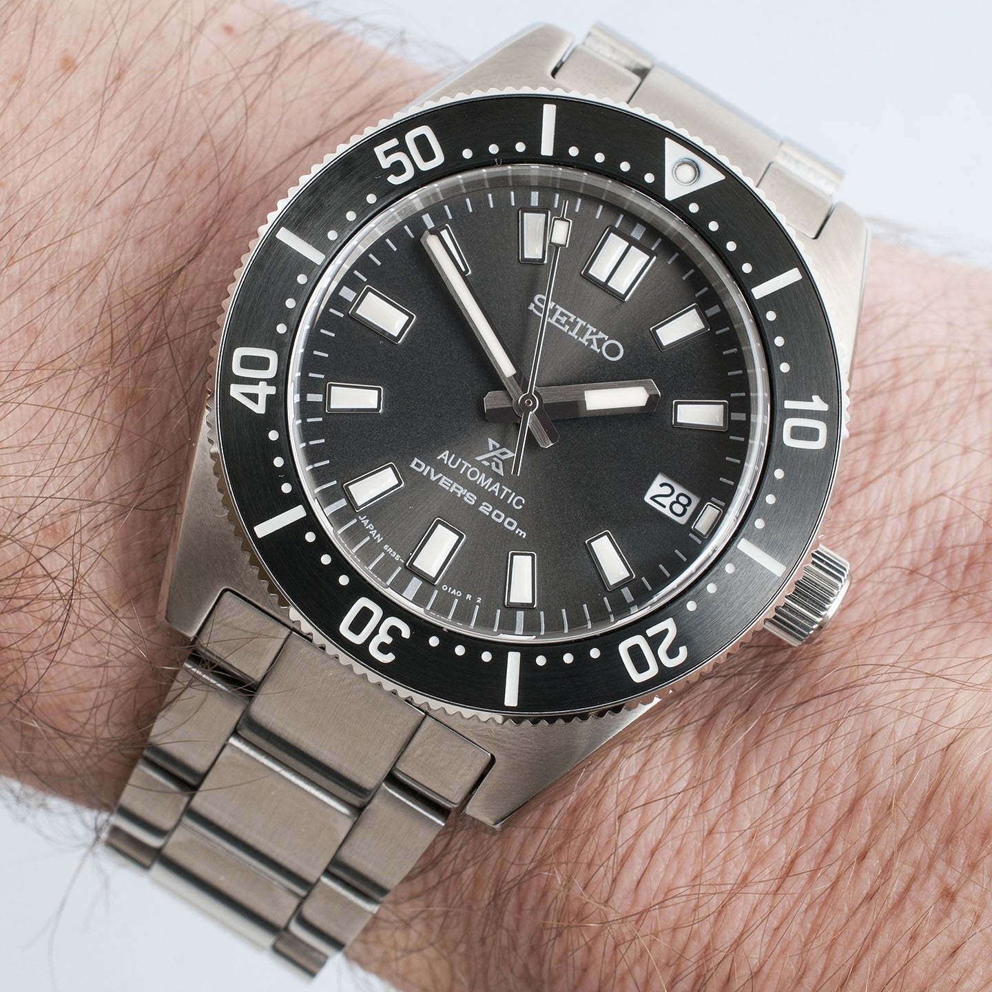 Seiko Prospex 1965 Modern Re Interpretation Automatic Black Dial Silver Steel Strap Watch For Men - SPB143J1 wholesalehk.shop