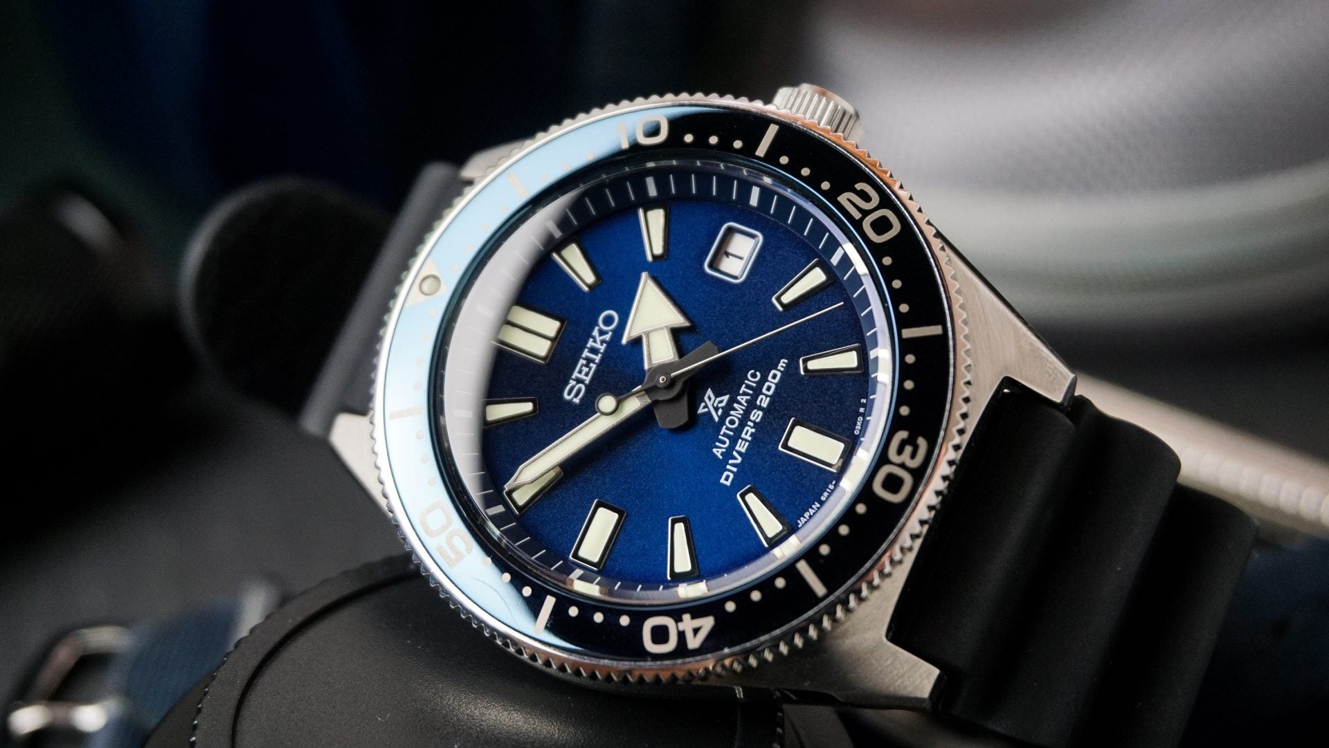 Seiko Prospex Analogue Automatic Diver Blue Dial Black Rubber Strap Watch For Men - SPB053J1 wholesalehk.shop