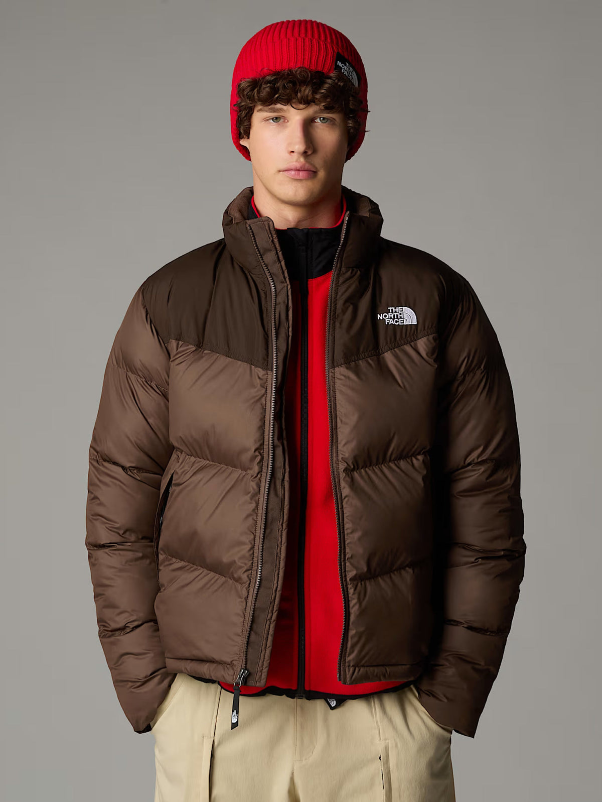 2026 New Arrival Piumino Squadrato Saikuru da Uomo Marrone wholesalehk.shop