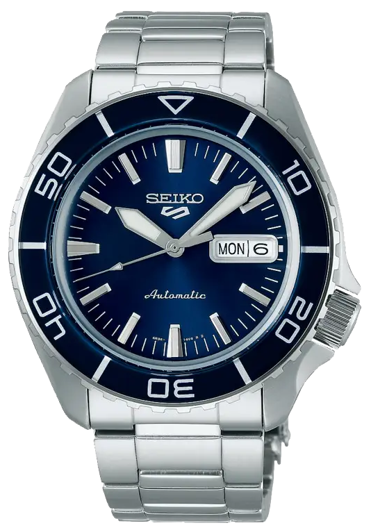 Seiko 5 Sports Automatic Blue Dial Silver Steel Strap Watch for Men - SRPK97K1 wholesalehk.shop