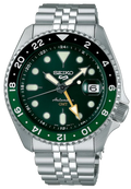 Seiko 5 Sports SKX GMT Automatic Green Dial Silver Steel Strap Watch For Men - SSK035K1 wholesalehk.shop