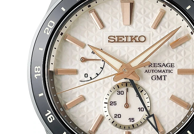 Seiko Presage Sharp Edged Series Automatic GMT Champagne Dial Silver Steel Strap Watch For Men - SPB273J1 wholesalehk.shop