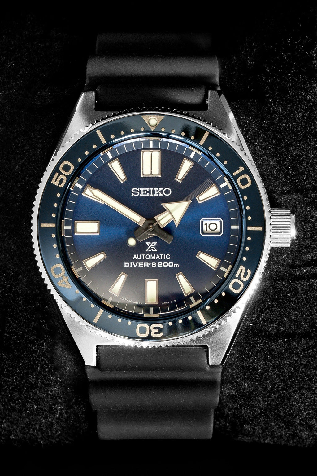 Seiko Prospex Analogue Automatic Diver Blue Dial Black Rubber Strap Watch For Men - SPB053J1 wholesalehk.shop