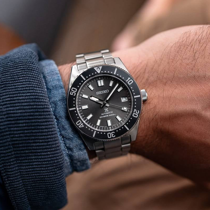 Seiko Prospex 1965 Modern Re Interpretation Automatic Black Dial Silver Steel Strap Watch For Men - SPB143J1 wholesalehk.shop