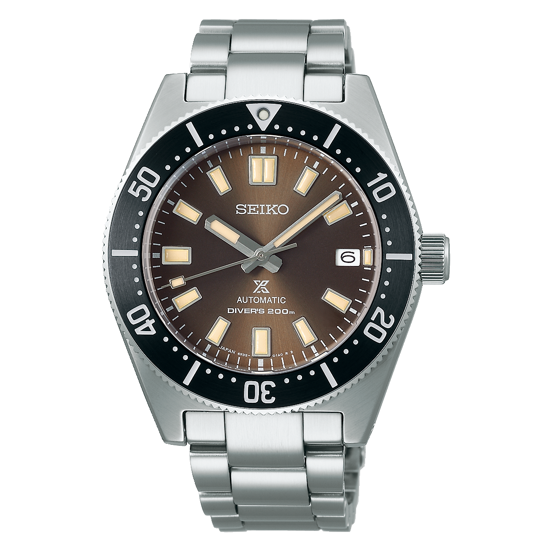 Seiko Prospex 55th Anniversary Edition Brown Dial Silver Steel Strap Watch For Men - SPB145J1 wholesalehk.shop