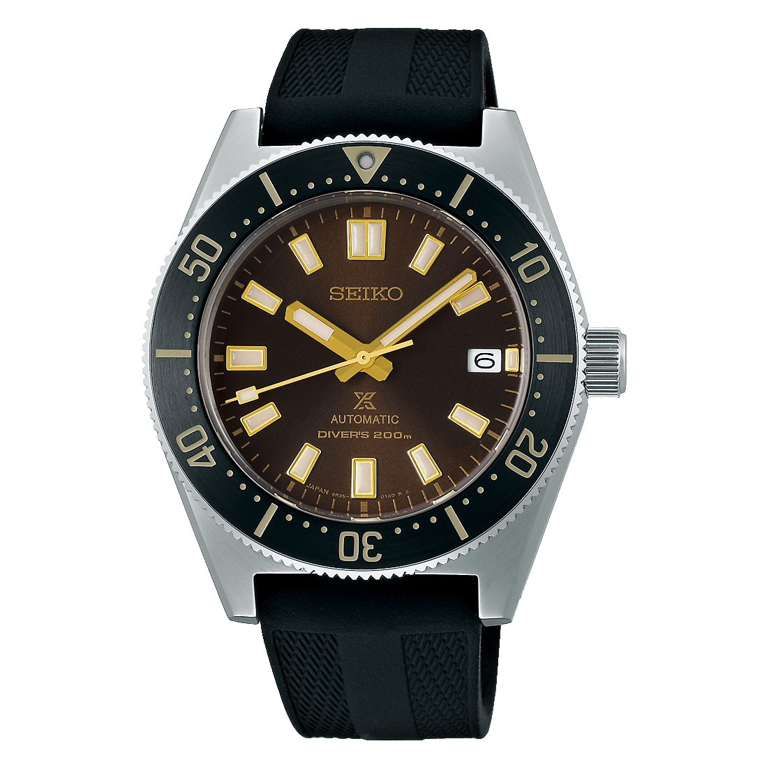 Seiko Prospex 1965 Diver's Modern Re-Interpretation Automatic Brown Dial Black Rubber Strap Watch For Men - SPB147J1 wholesalehk.shop