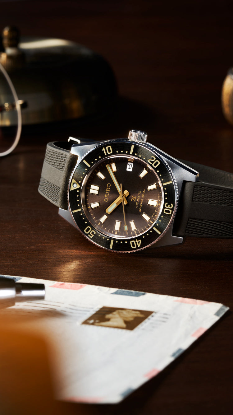 Seiko Prospex 1965 Diver's Modern Re-Interpretation Automatic Brown Dial Black Rubber Strap Watch For Men - SPB147J1 wholesalehk.shop