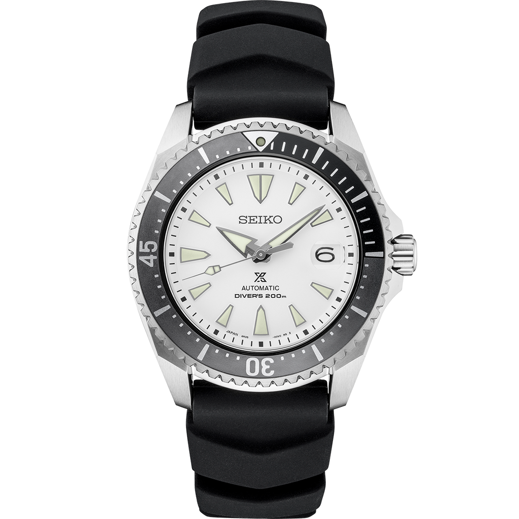 Seiko Shogun Prospex Titanium Divers Automatic White Dial Black Rubber Strap Watch For Men - SPB191J1 wholesalehk.shop