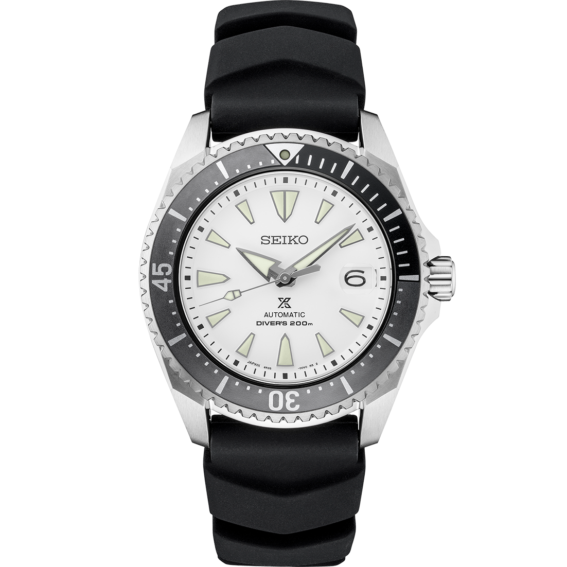 Seiko Shogun Prospex Titanium Divers Automatic White Dial Black Rubber Strap Watch For Men - SPB191J1 wholesalehk.shop