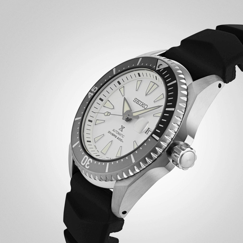 Seiko Shogun Prospex Titanium Divers Automatic White Dial Black Rubber Strap Watch For Men - SPB191J1 wholesalehk.shop