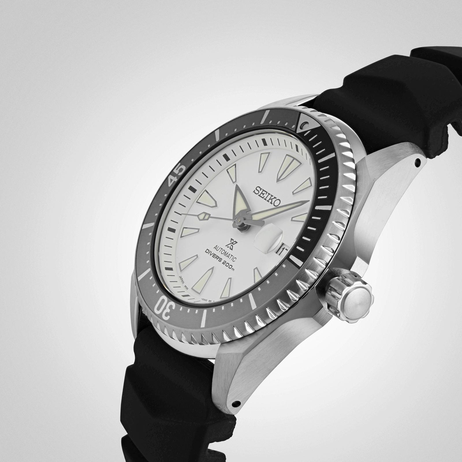 Seiko Shogun Prospex Titanium Divers Automatic White Dial Black Rubber Strap Watch For Men - SPB191J1 wholesalehk.shop