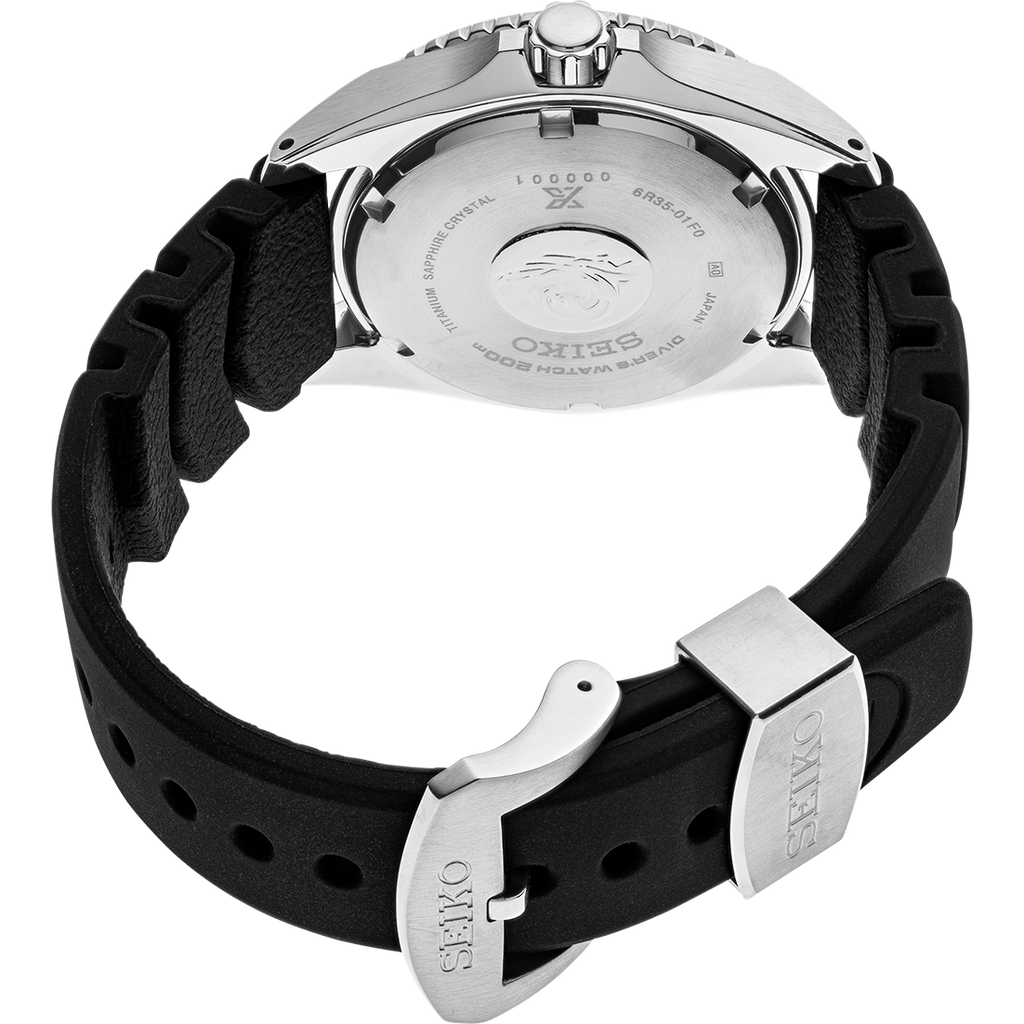 Seiko Shogun Prospex Titanium Divers Automatic White Dial Black Rubber Strap Watch For Men - SPB191J1 wholesalehk.shop