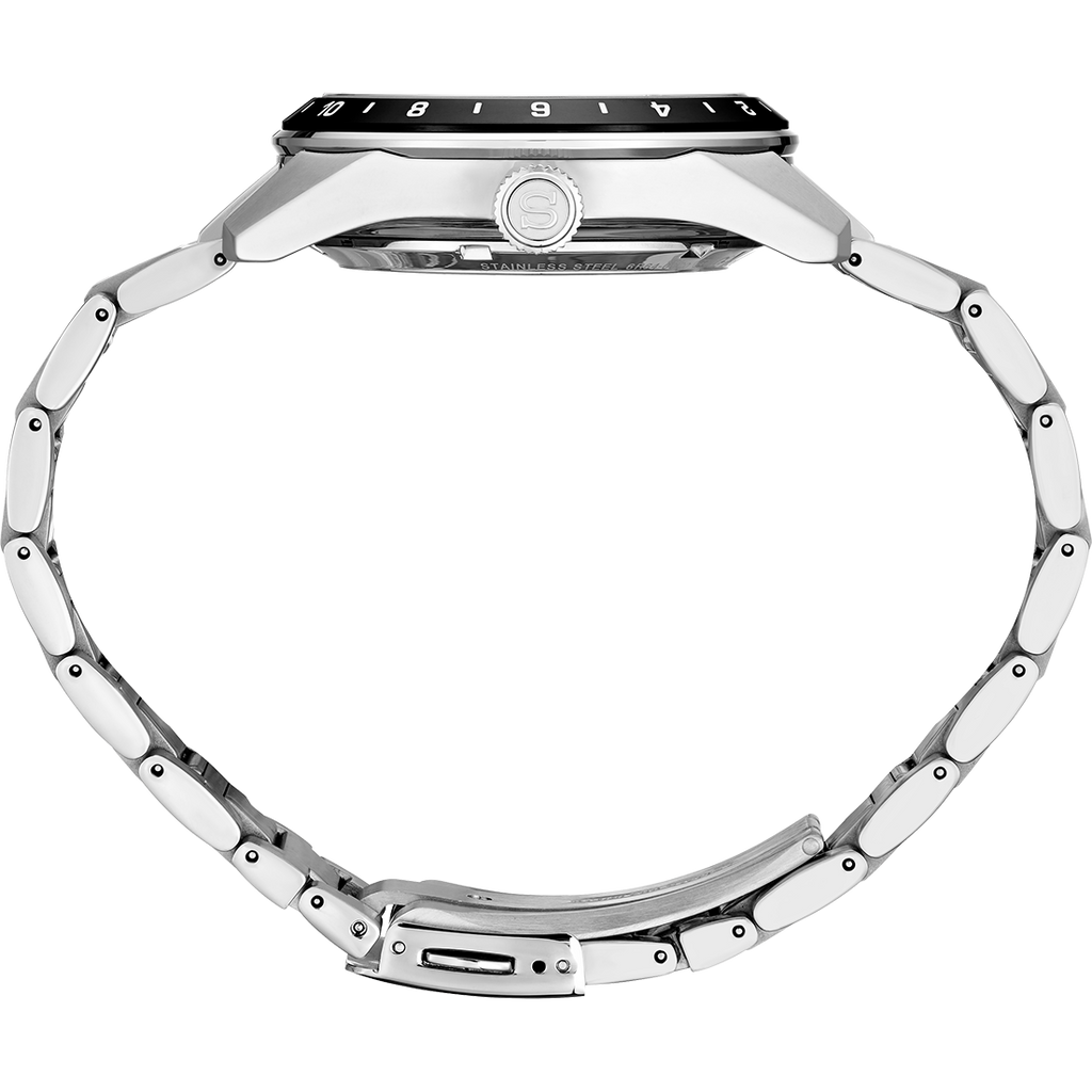 Seiko Presage Sharp Edged Series GMT Green Dial Silver Steel Strap Watch For Men - SPB219J1 wholesalehk.shop