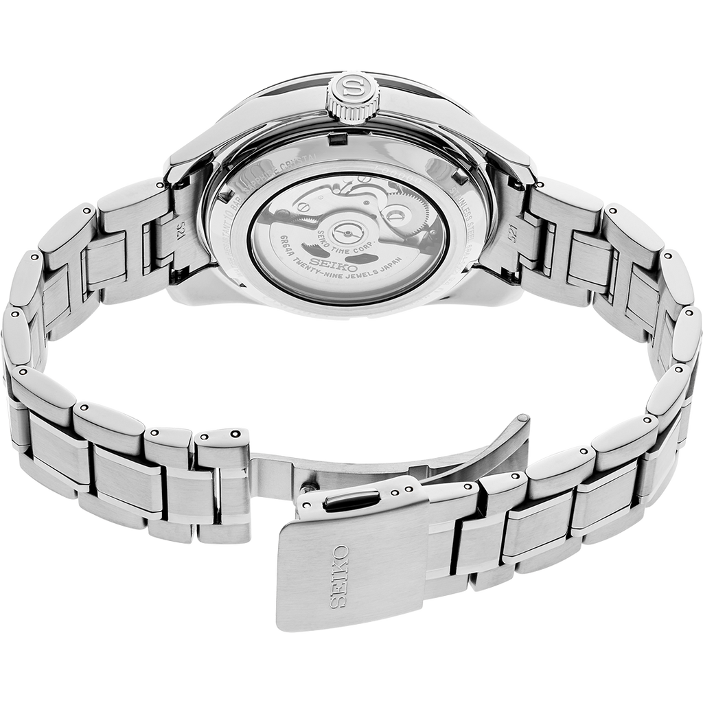Seiko Presage Sharp Edged Series GMT Green Dial Silver Steel Strap Watch For Men - SPB219J1 wholesalehk.shop