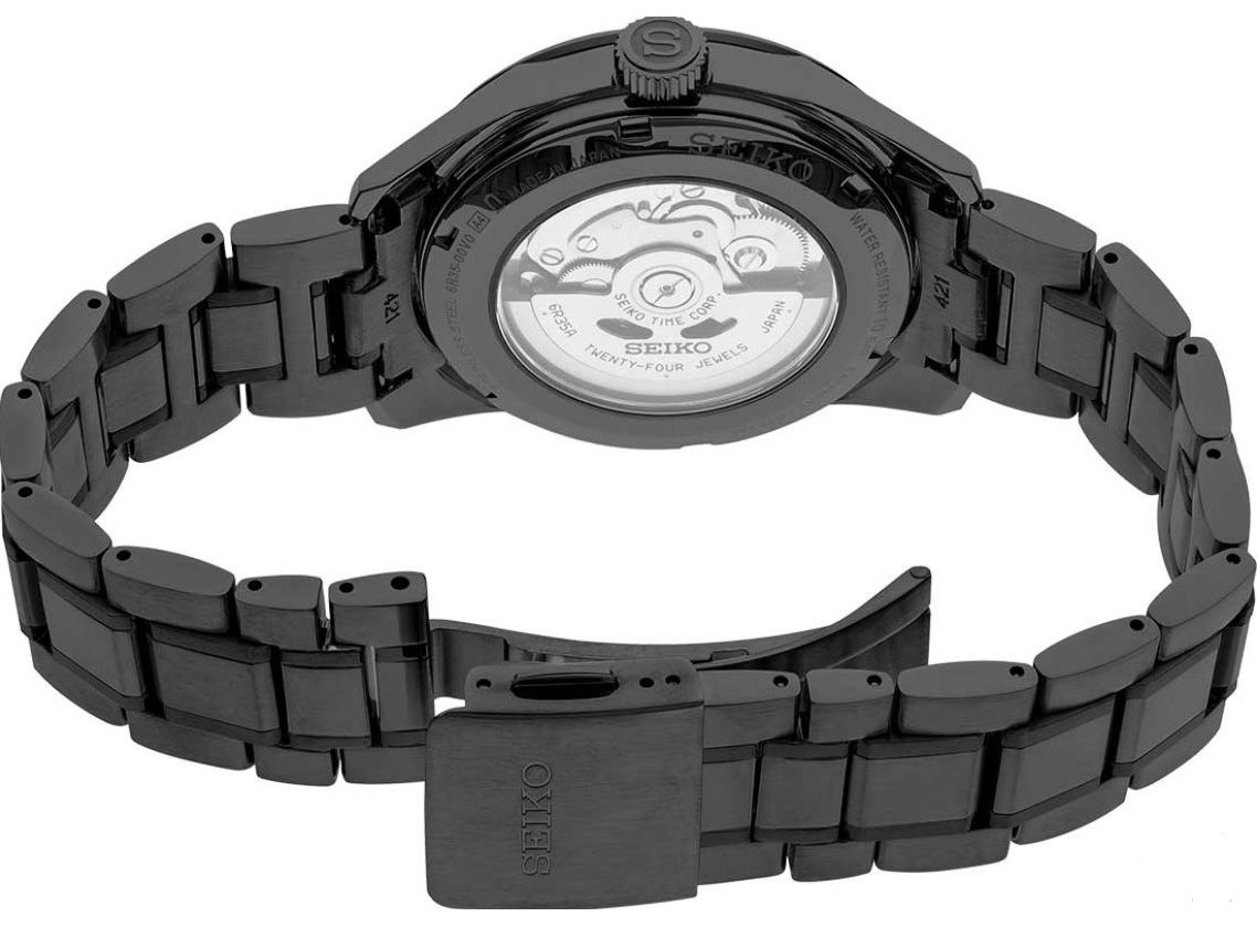 Seiko Presage Sharp Edged Series Black Dial Black Steel Strap Watch For Men - SPB229J1 wholesalehk.shop