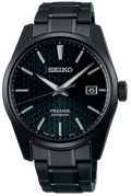 Seiko Presage Sharp Edged Series Black Dial Black Steel Strap Watch For Men - SPB229J1 wholesalehk.shop