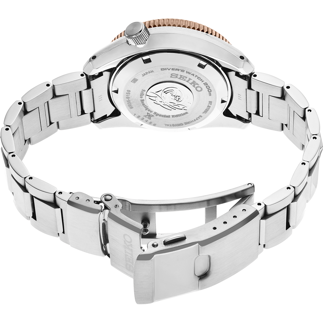 Seiko Prospex Sea Diver Automatic Brown Dial Silver Steel Strap Watch For Men - SPB240J1 wholesalehk.shop