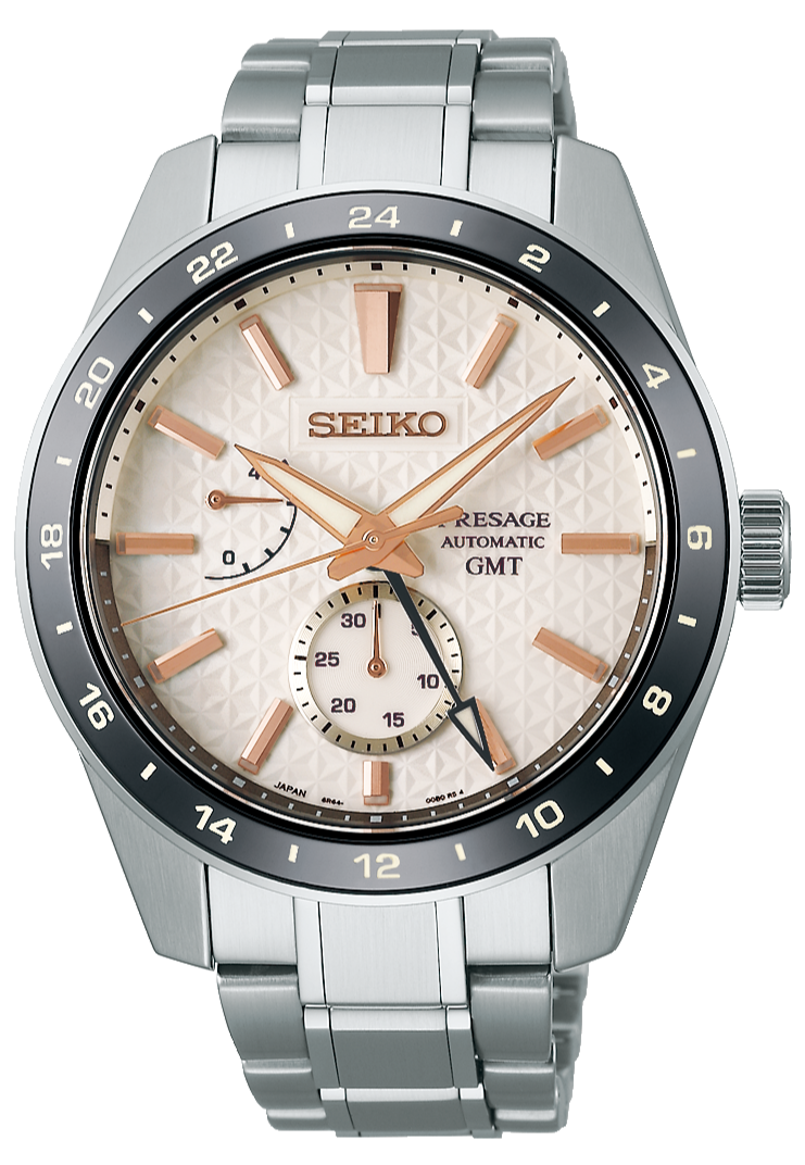 Seiko Presage Sharp Edged Series Automatic GMT Champagne Dial Silver Steel Strap Watch For Men - SPB273J1 wholesalehk.shop