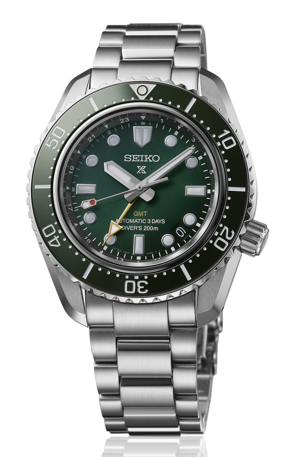 Seiko Prospex GMT Divers Automatic Marine Green Dial Silver Steel Strap Watch For Men - SPB381J1 wholesalehk.shop