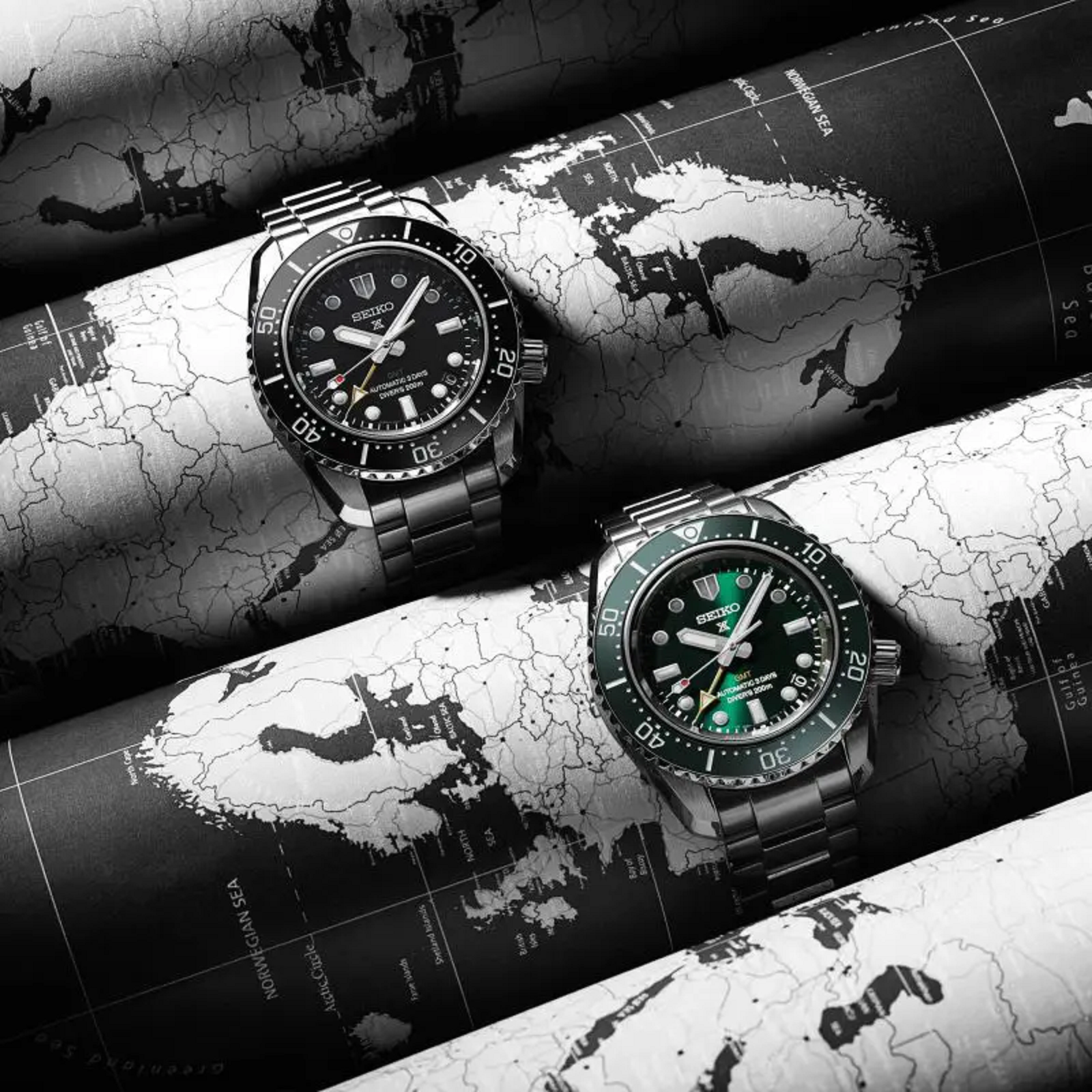 Seiko Prospex GMT Divers Automatic Marine Green Dial Silver Steel Strap Watch For Men - SPB381J1 wholesalehk.shop