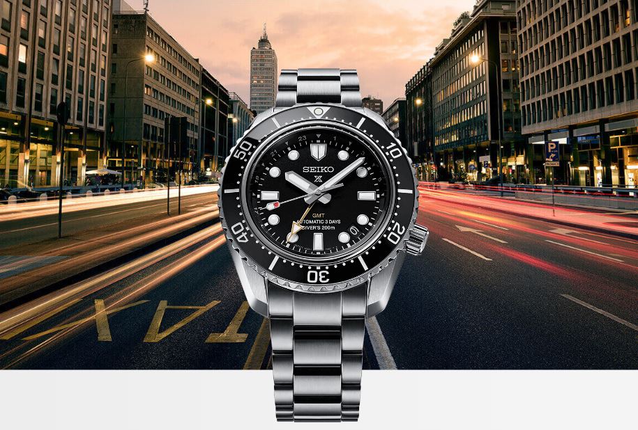 Seiko Prosprex Dark Depths GMT Automatic Black Dial Silver Steel Strap Watch For Men - SPB383J1 wholesalehk.shop