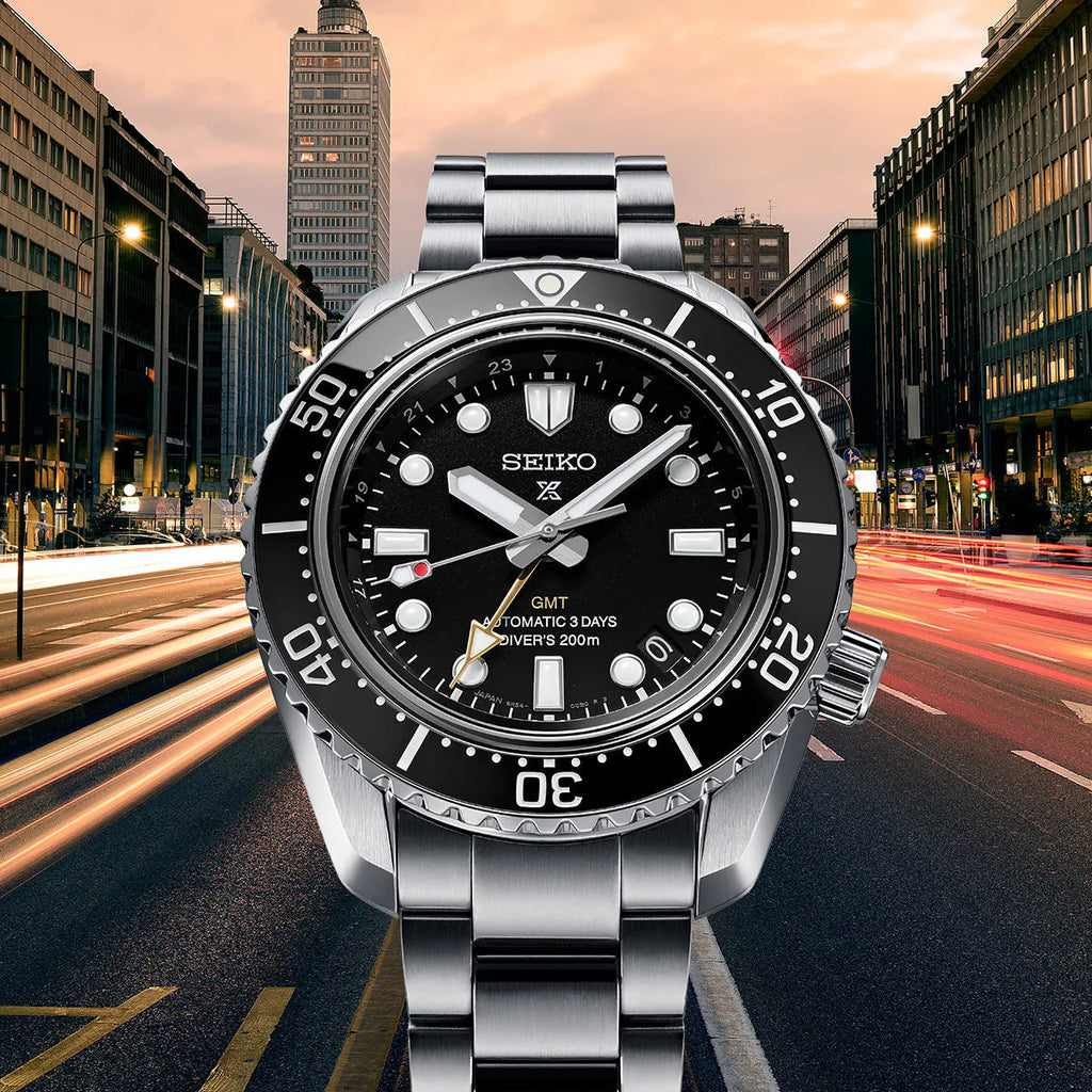 Seiko Prosprex Dark Depths GMT Automatic Black Dial Silver Steel Strap Watch For Men - SPB383J1 wholesalehk.shop