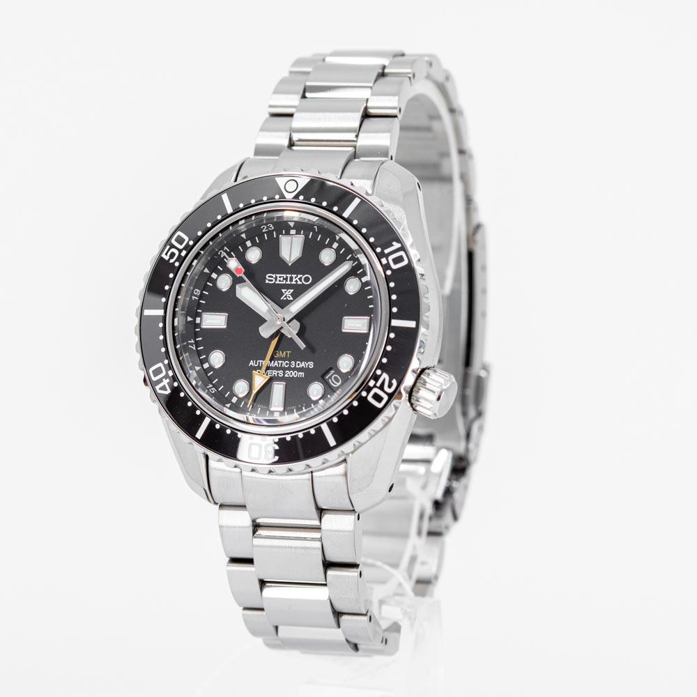 Seiko Prosprex Dark Depths GMT Automatic Black Dial Silver Steel Strap Watch For Men - SPB383J1 wholesalehk.shop