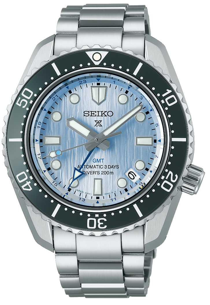 Seiko Prospex Limited Edition Automatic GMT Glacier Blue Dial Silver Steel Strap Watch For Men - SPB385J1 wholesalehk.shop