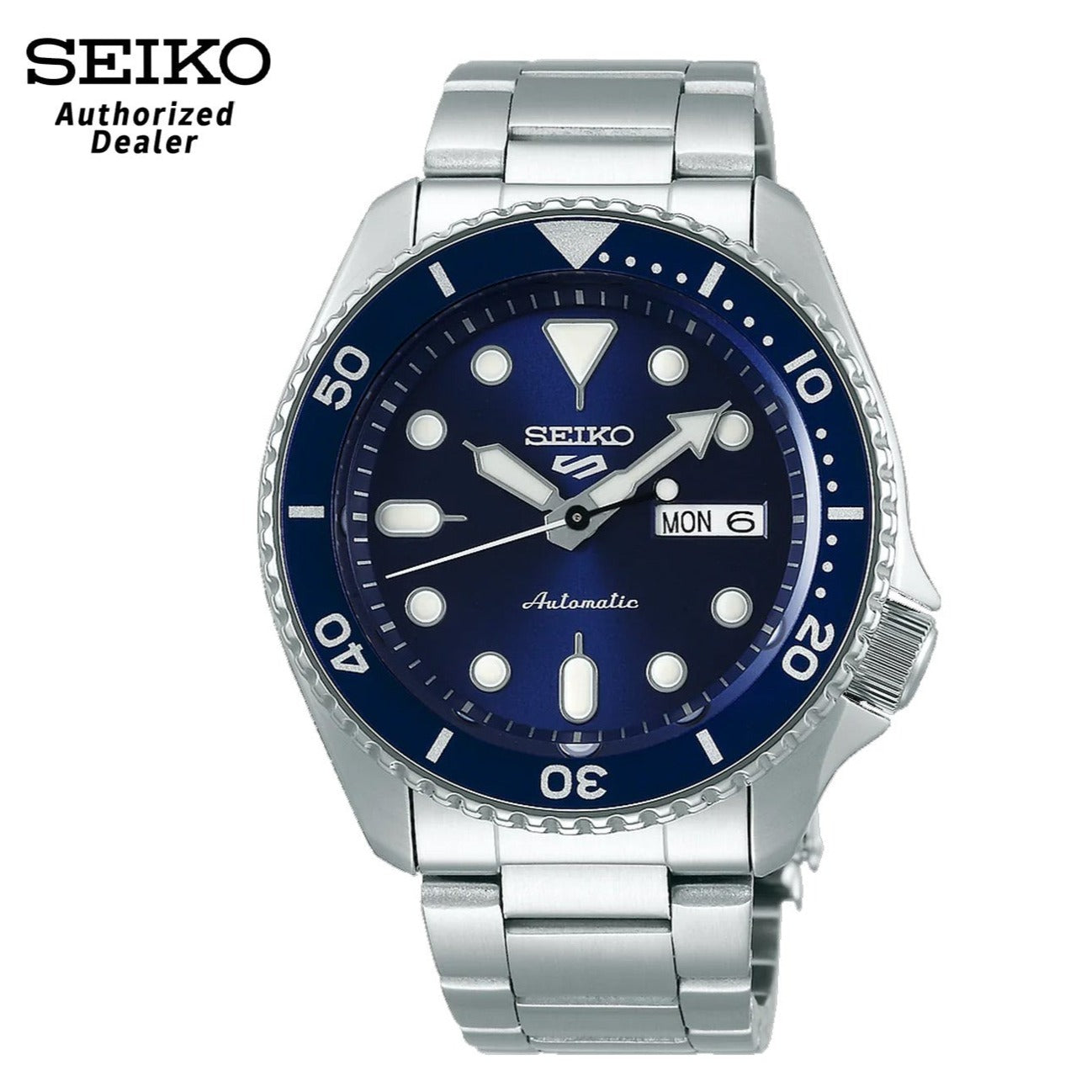 Seiko 5 Sports Automatic Analog Blue Dial Silver Steel Strap Watch For Men - SRPD51K1 wholesalehk.shop