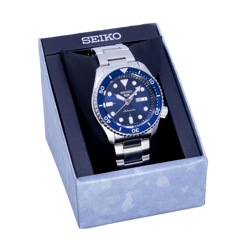 Seiko 5 Sports Automatic Analog Blue Dial Silver Steel Strap Watch For Men - SRPD51K1 wholesalehk.shop