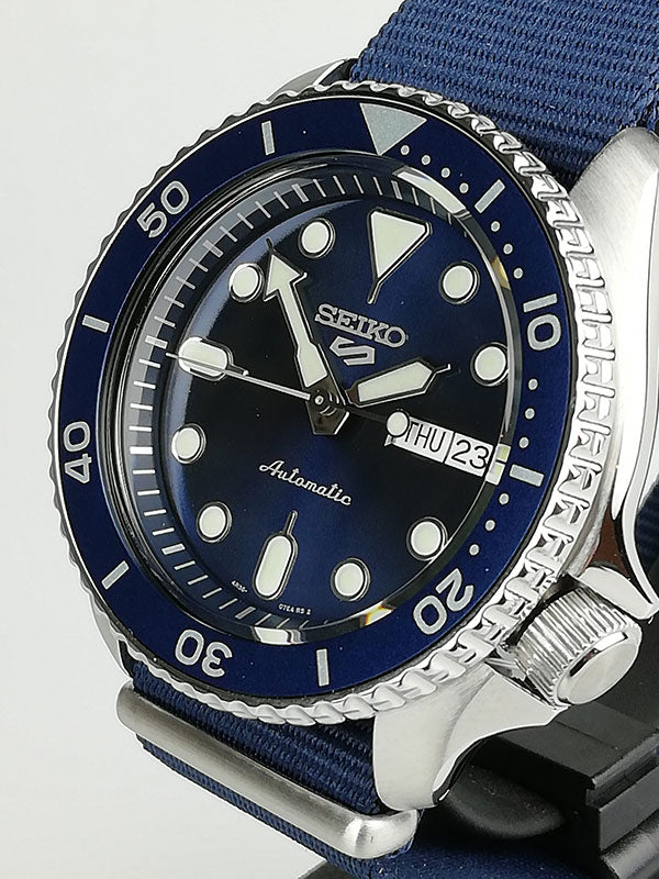 Seiko 5 Sports Automatic SKX Blue Dial Blue NATO Strap Watch For Men - SRPD51K2 wholesalehk.shop