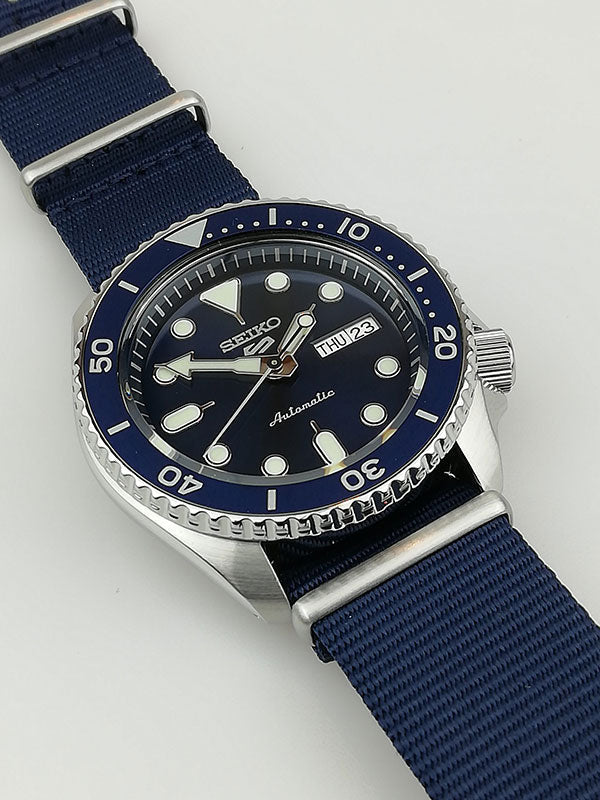 Seiko 5 Sports Automatic SKX Blue Dial Blue NATO Strap Watch For Men - SRPD51K2 wholesalehk.shop