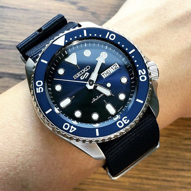 Seiko 5 Sports Automatic SKX Blue Dial Blue NATO Strap Watch For Men - SRPD51K2 wholesalehk.shop