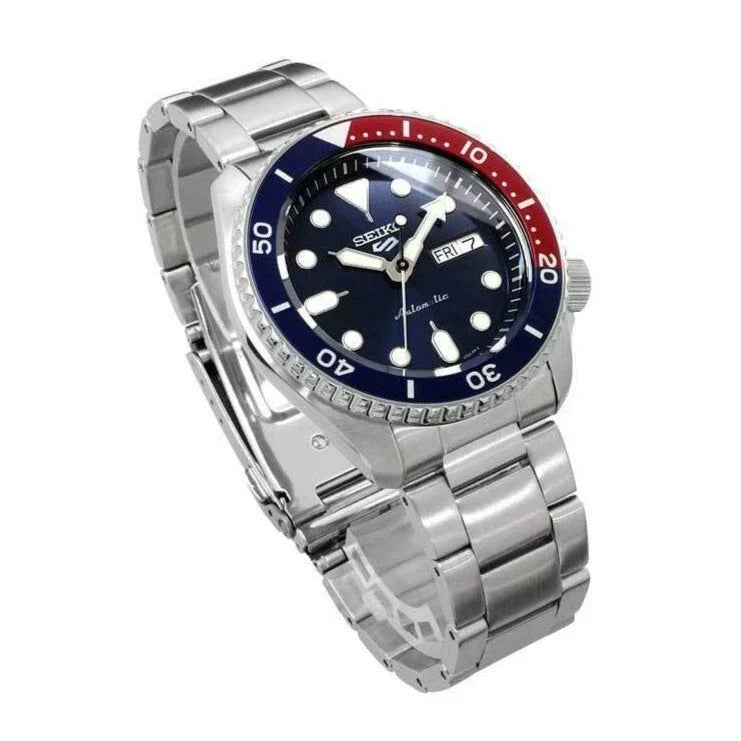 Seiko 5 Sports Automatic Blue Dial Silver Steel Strap Watch For Men - SRPD53K1 wholesalehk.shop